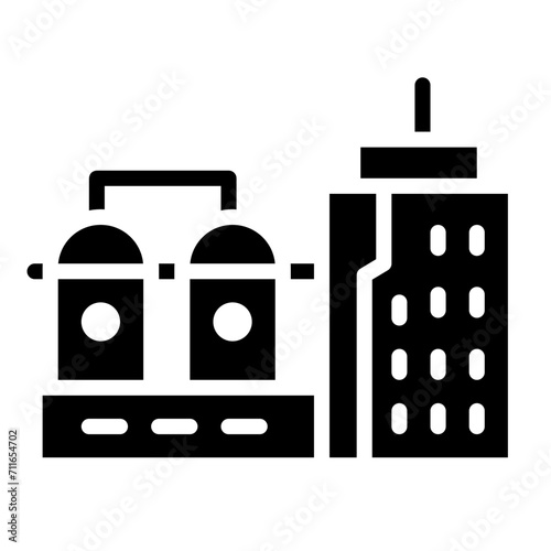 Refinery icon vector image. Can be used for Manufacturing.
