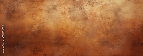 Brown flat clear gradient background with grainy rough matte noise plaster texture © Michael
