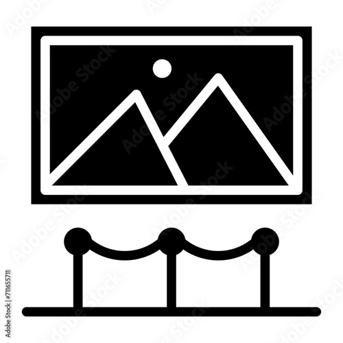 Exhibit Design icon vector image. Can be used for Art and Craft Supplies.