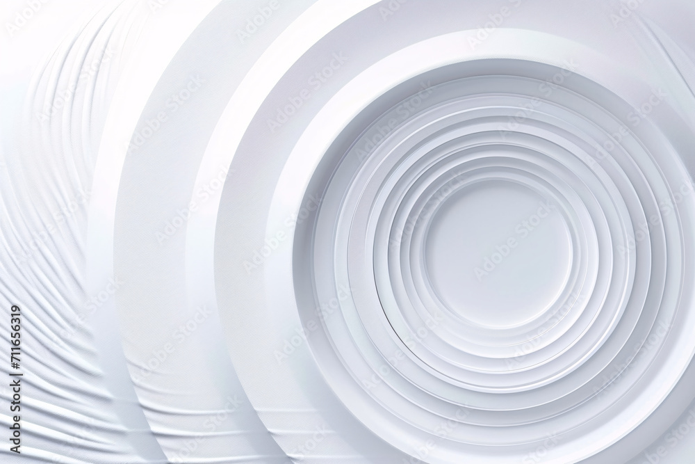 White background with abstract concentric circles creating depth White background with abstract concentric circles creating depth