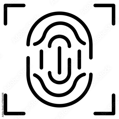 Biometric icon vector image. Can be used for Biometrics.