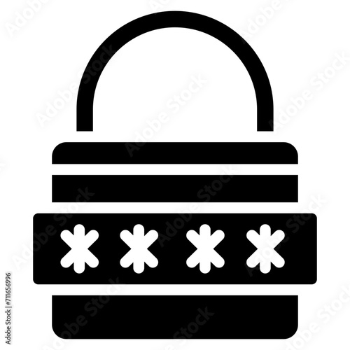 Secure Pasword icon vector image. Can be used for Biometrics.