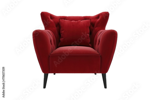 Red Chair With Red Pillow