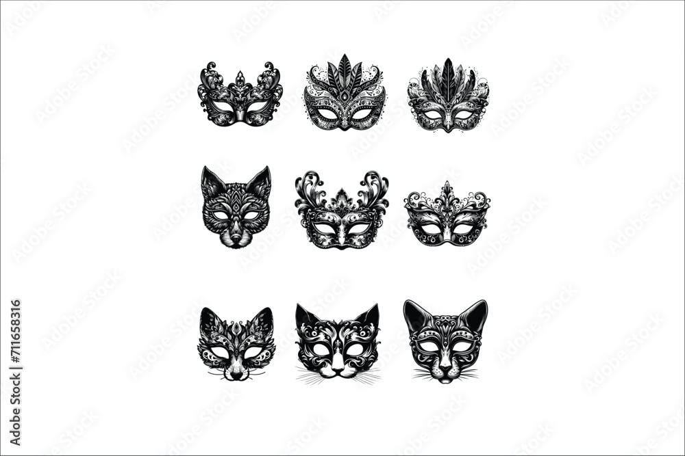 Ethereal Masks: Professional Masquerade Graphics Bundle Ethereal Masks: Professional Masquerade Graphics Bundle