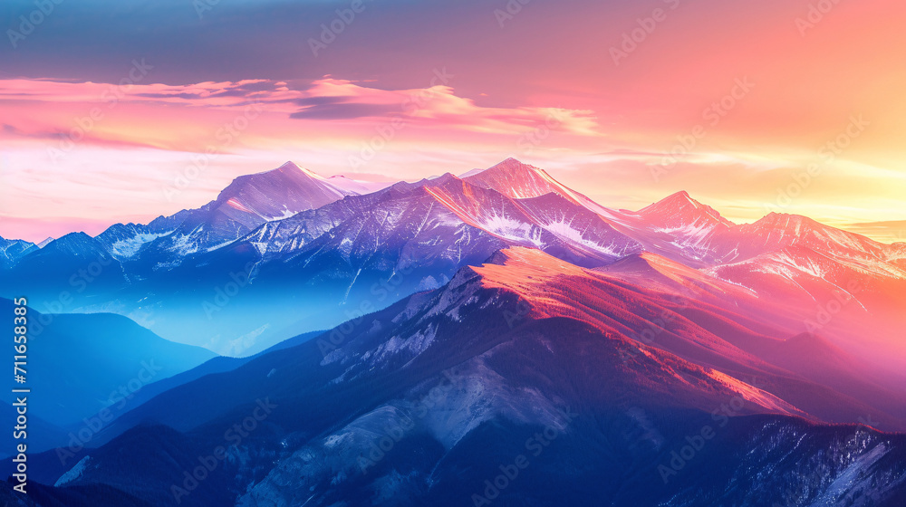 Sunrise at the top of the mountain. Sunrise at the top of the mountain.