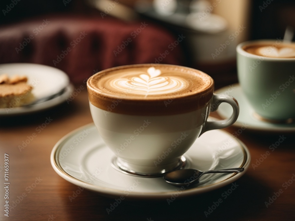 cup of coffee with milk cup of coffee with milk