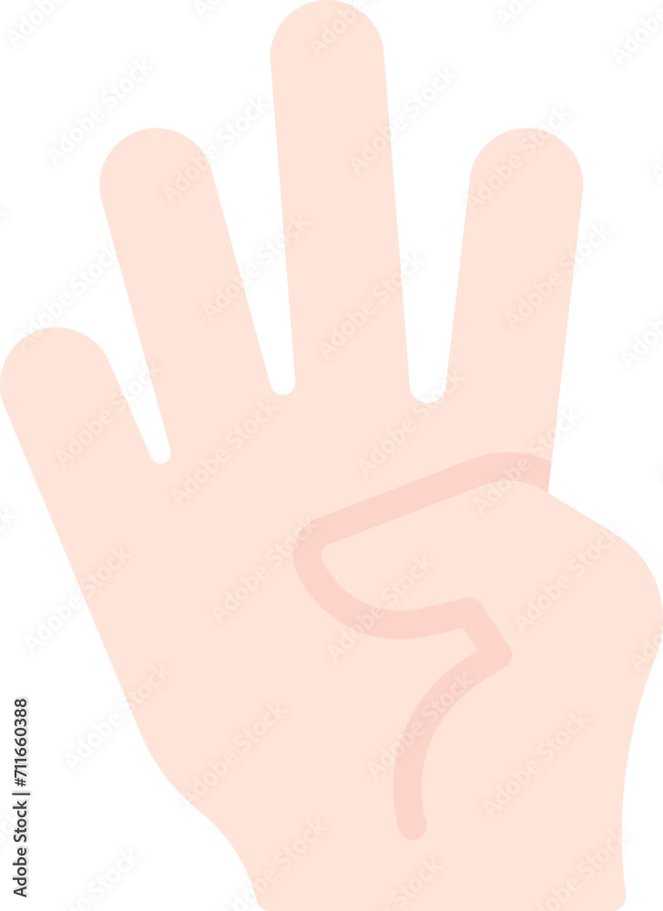 Four fingers icon