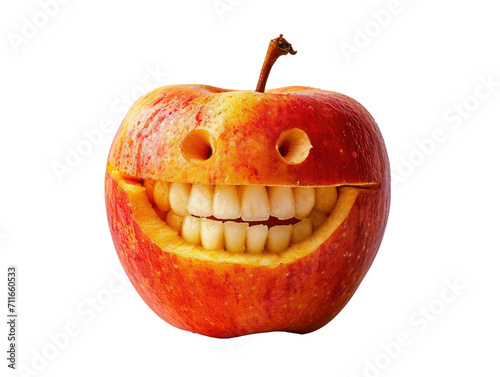 smiling apple, png