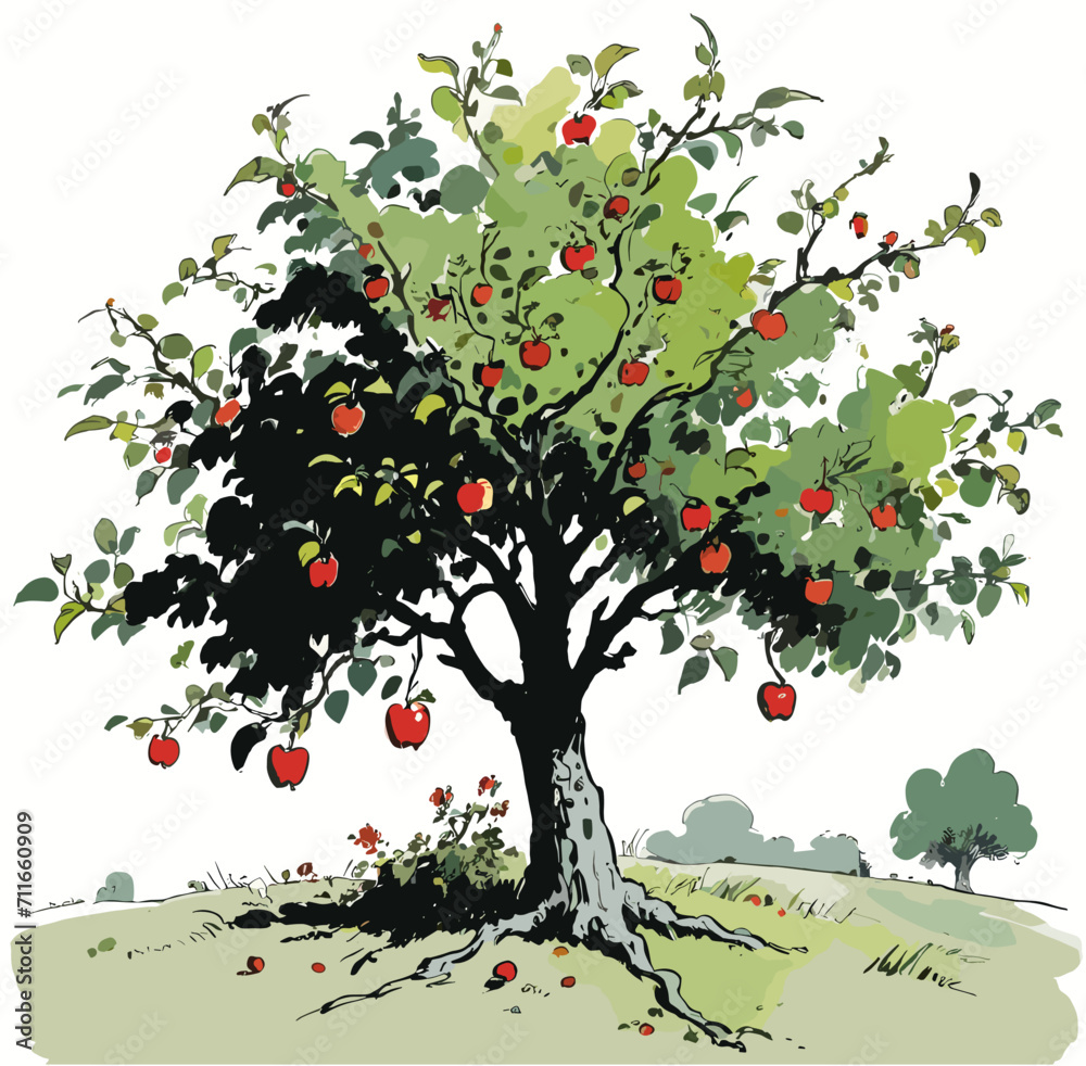 tree with apples