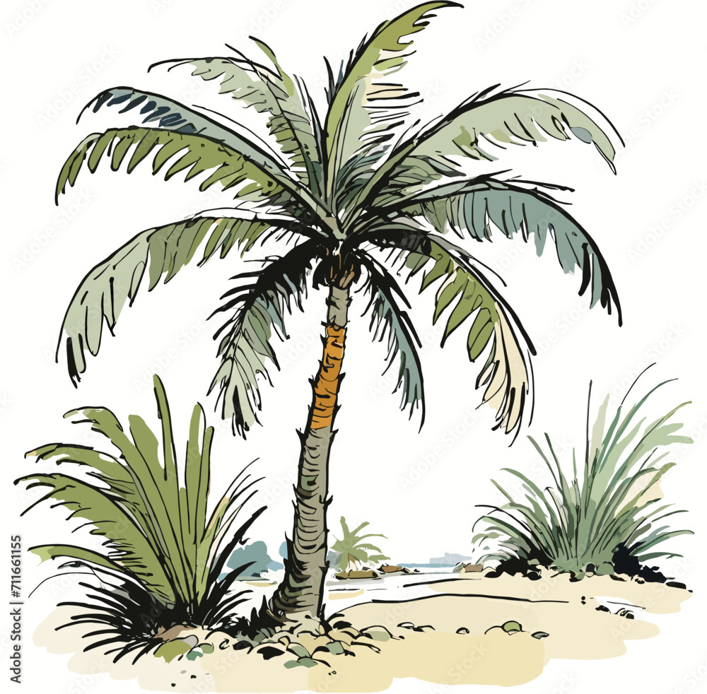 palm tree on the beach palm tree on the beach