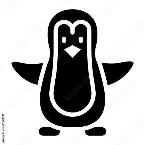 Penguin icon vector image. Can be used for Rainforest.