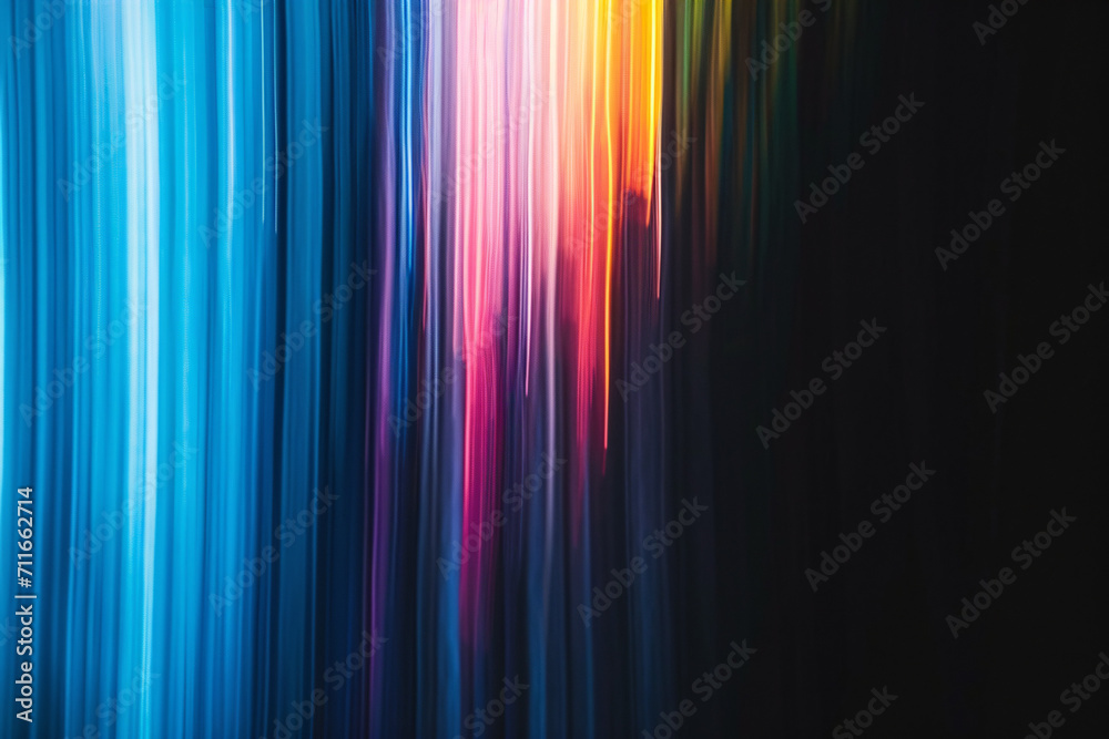 Colorful abstract light streaks on dark background