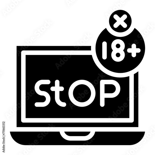 Pornography Addiction icon vector image. Can be used for Addiction.