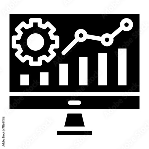 Data driven icon vector image. Can be used for Video Blog.