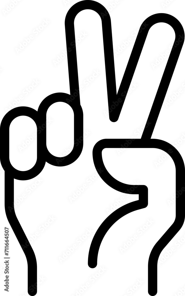 Obraz premium Two fingers icon