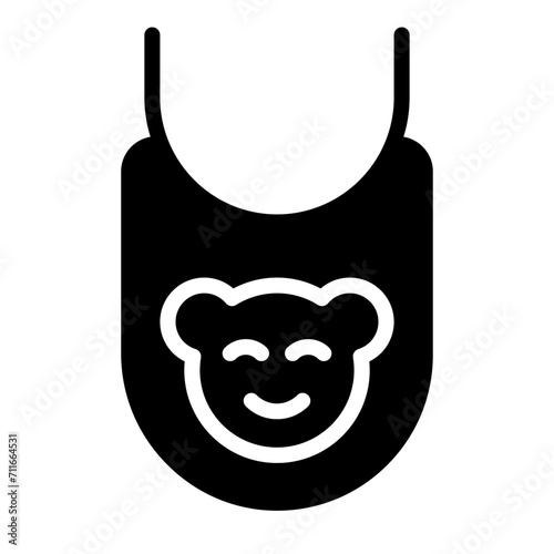 Baby Bib icon vector image. Can be used for Maternity.