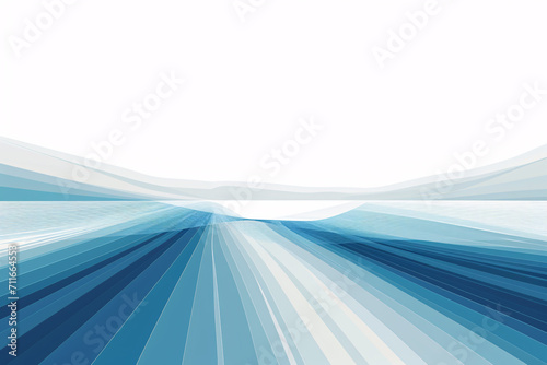 Blue abstract linear perspective design