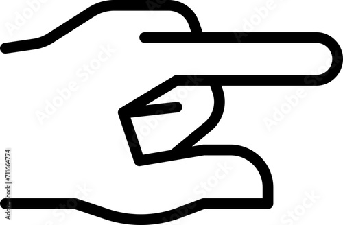Finger pointing icon