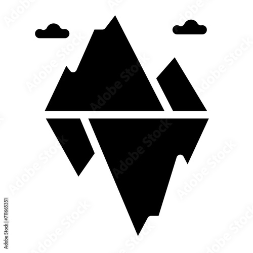 Iceberg icon vector image. Can be used for Geography.