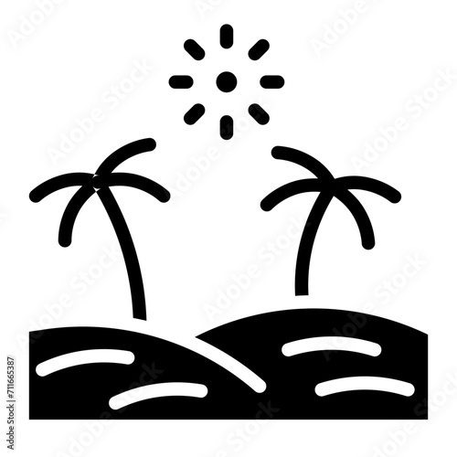 Oasis icon vector image. Can be used for Geography.