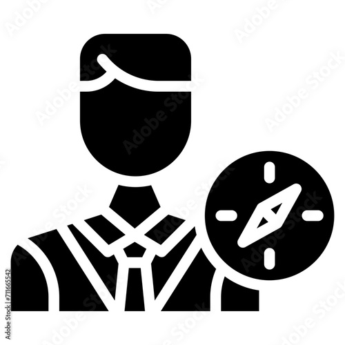 Antiquarian Male icon vector image. Can be used for Archeology.