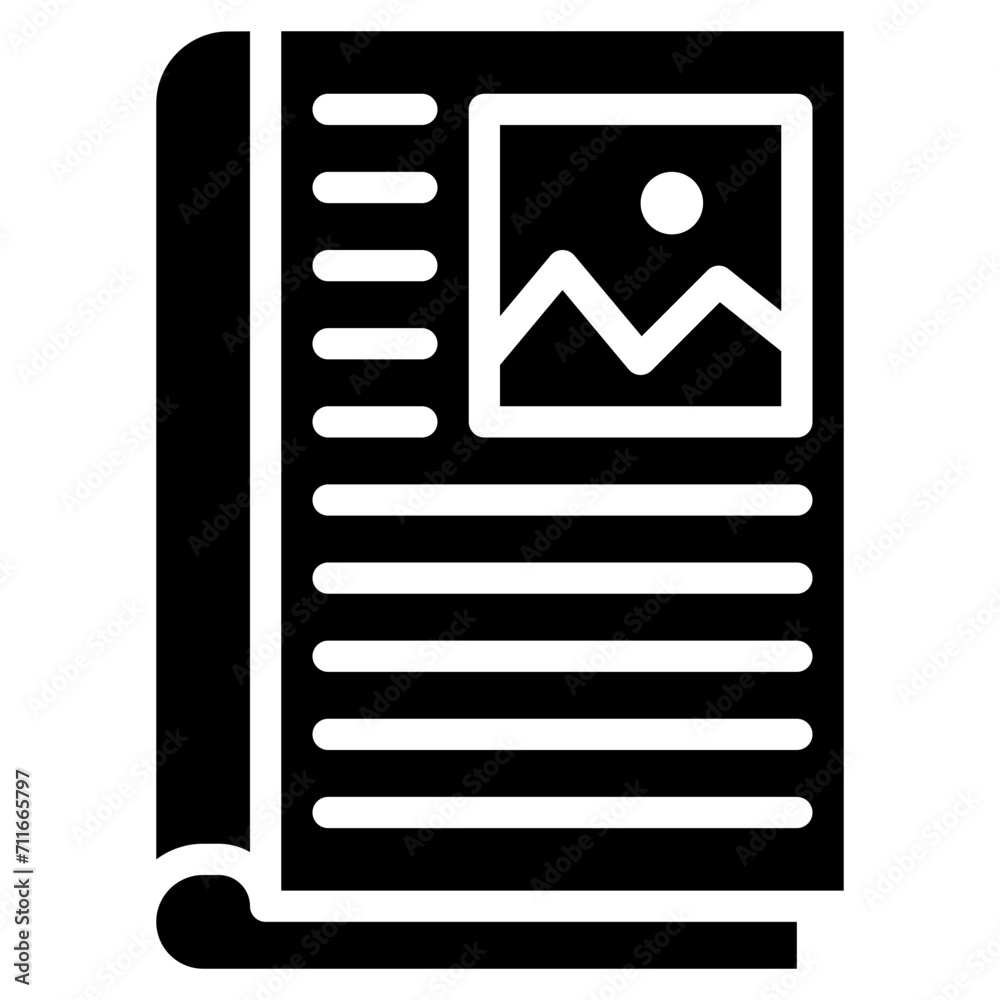 Magazine icon vector image. Can be used for Archeology. Magazine icon vector image. Can be used for Archeology.