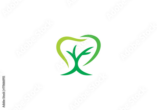 dental tree logo, healthcare simple modern, clinic design template