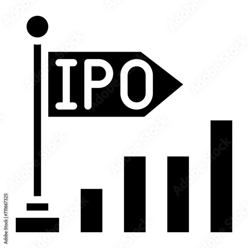Initial Public Offer icon vector image. Can be used for Product Management.