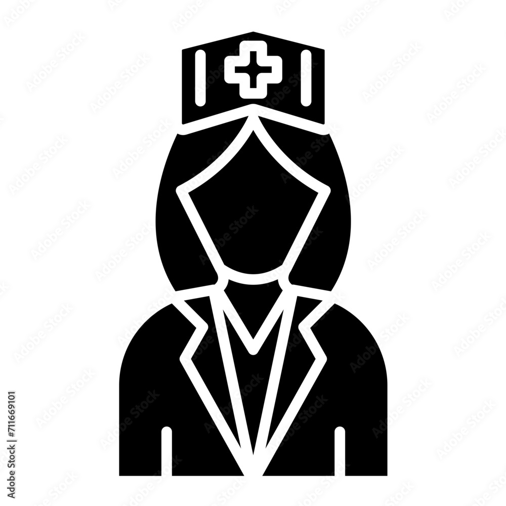 Obraz premium Nurse icon vector image. Can be used for Pharmacy.