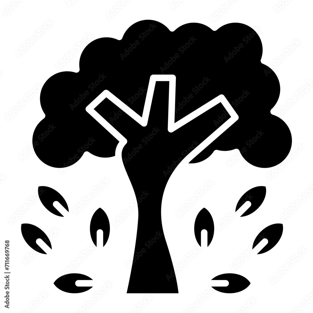 Autumn Tree icon vector image. Can be used for Autumn. Autumn Tree icon vector image. Can be used for Autumn.