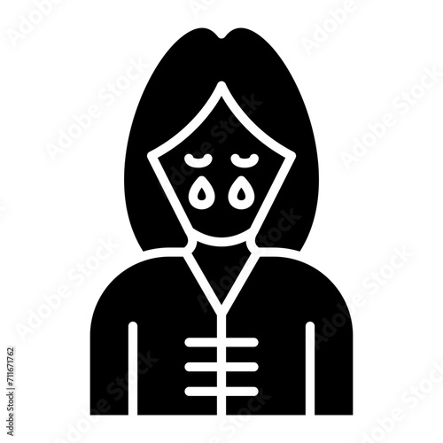 Grief icon vector image. Can be used for Funeral.