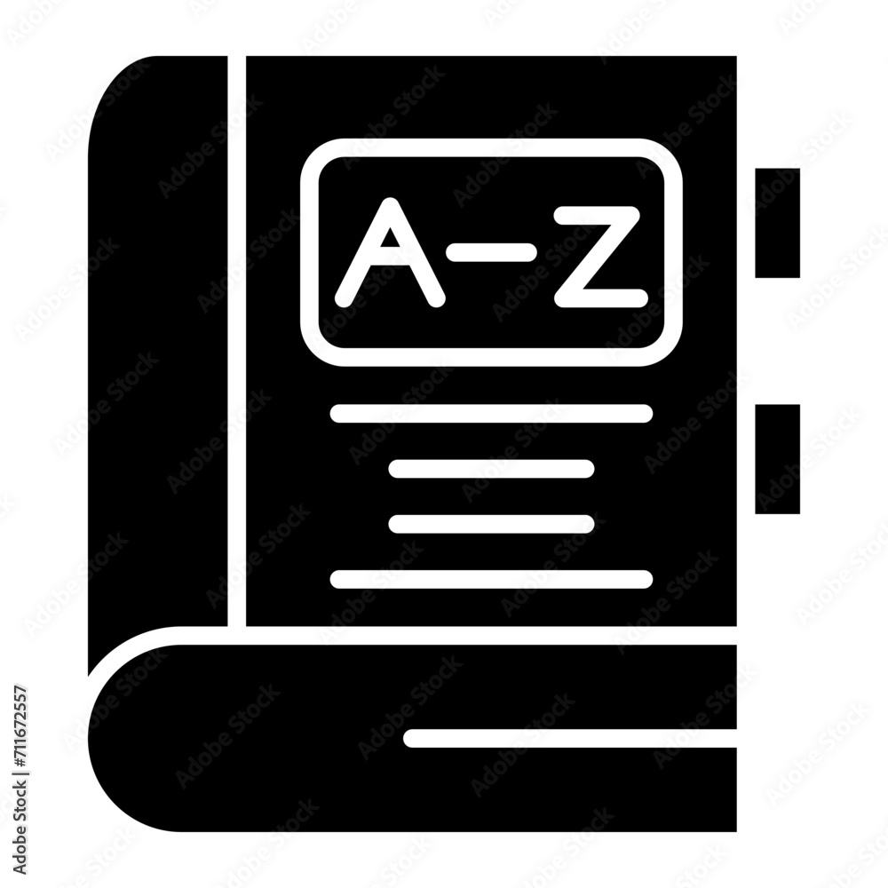 Dictionary icon vector image. Can be used for Learning. Dictionary icon vector image. Can be used for Learning.