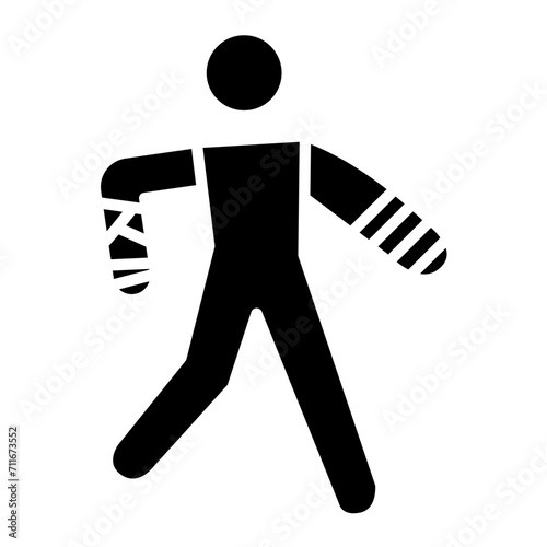 Broken Arm icon vector image. Can be used for Medicine.