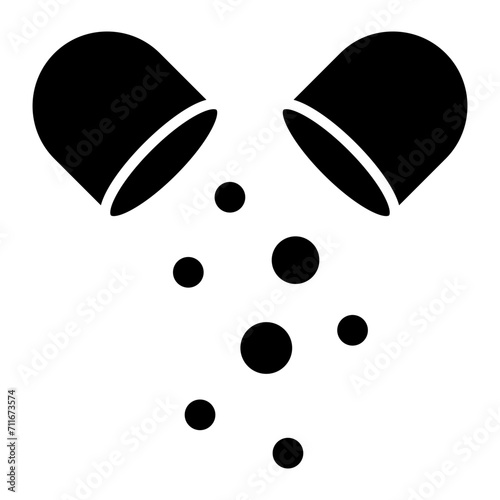 Capsules icon vector image. Can be used for Medicine.
