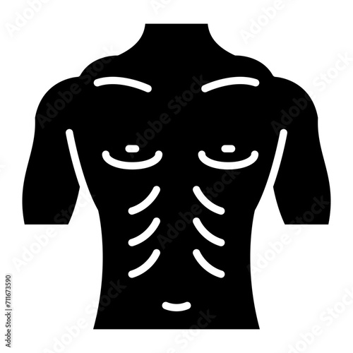 Chest icon vector image. Can be used for Medicine.