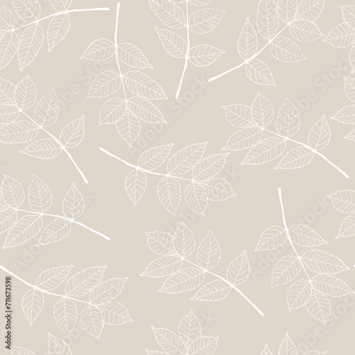 Delicate White Leaves