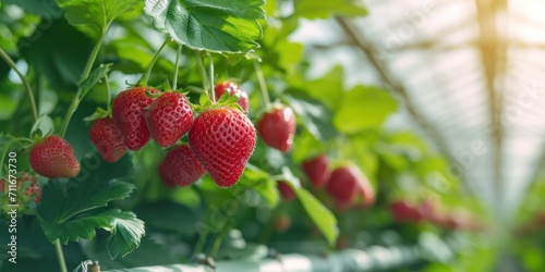 Quality strawberry production in the strawberry farm garden