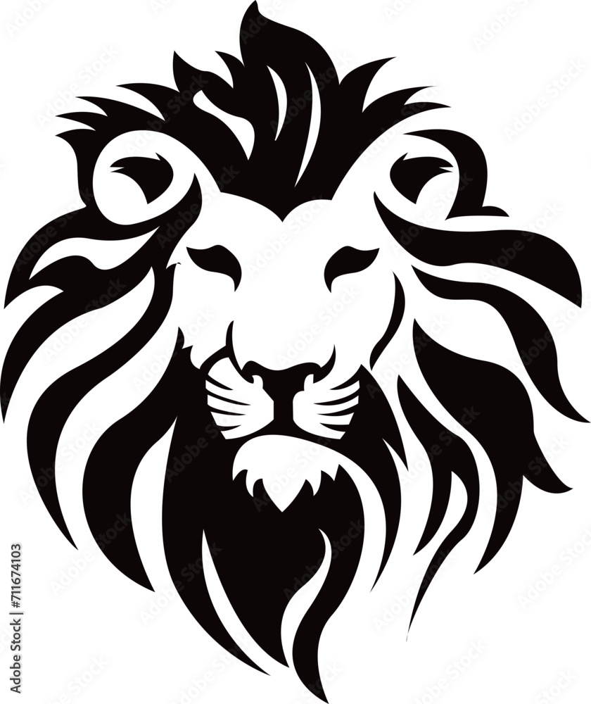lion face svg vector cut file for cricut and silhouette