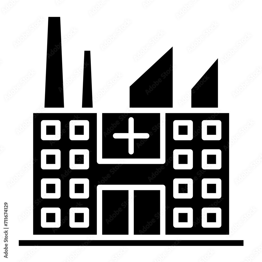 Medicine Factory icon vector image. Can be used for Medicine I.