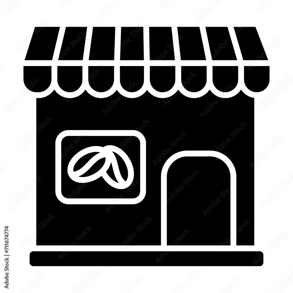 Coffee Shop icon vector image. Can be used for Shops and Stores. Coffee Shop icon vector image. Can be used for Shops and Stores.