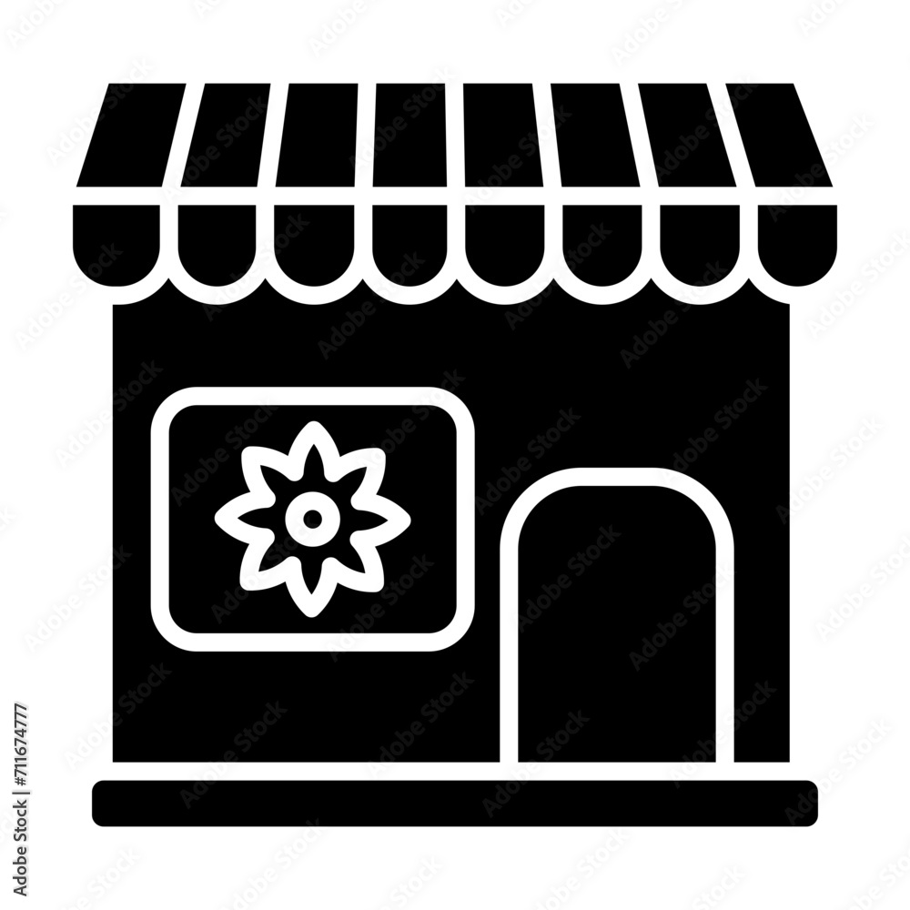 Flower Shop icon vector image. Can be used for Shops and Stores.