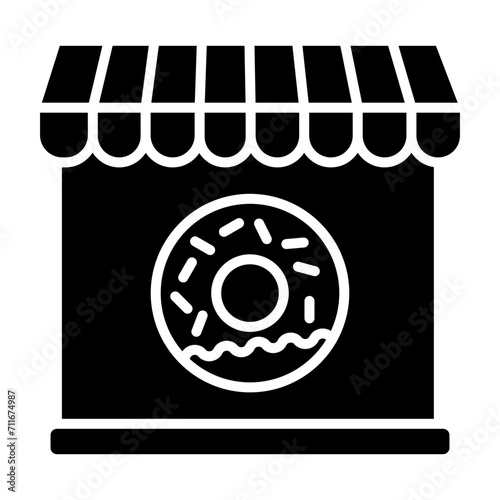 Donut Shop icon vector image. Can be used for Shops and Stores.