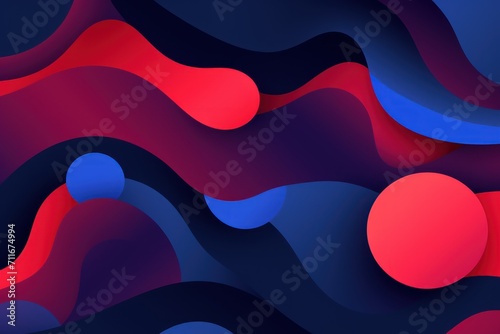 Colorful animated background, in the style of linear patterns and shapes, rounded shapes, dark grape and coral, flat shape