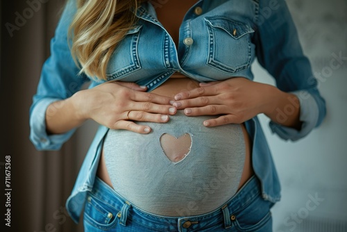 Close-up of pregnant belly, Pregnant woman photo