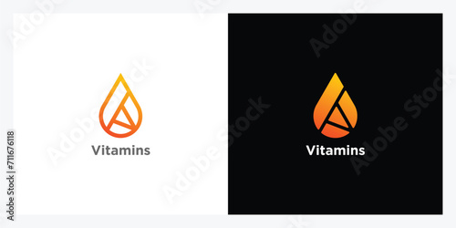 drop with initial logo design vector 