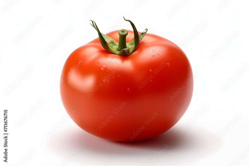 Fresh tomato with water drop on white background Fresh tomato with water drop on white background