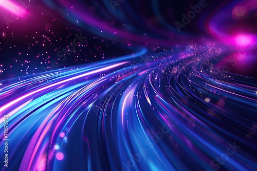 Abstract backgrounds purple and blue neon lights (super high resolution). AI generated illustration