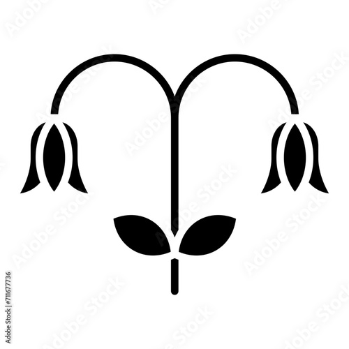 Bluebell icon vector image. Can be used for Flowers.