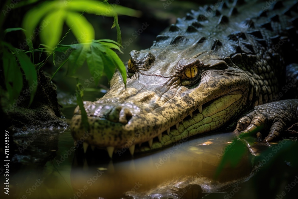 American Crocodile resting at Belgrade Zoo American Crocodile resting at Belgrade Zoo