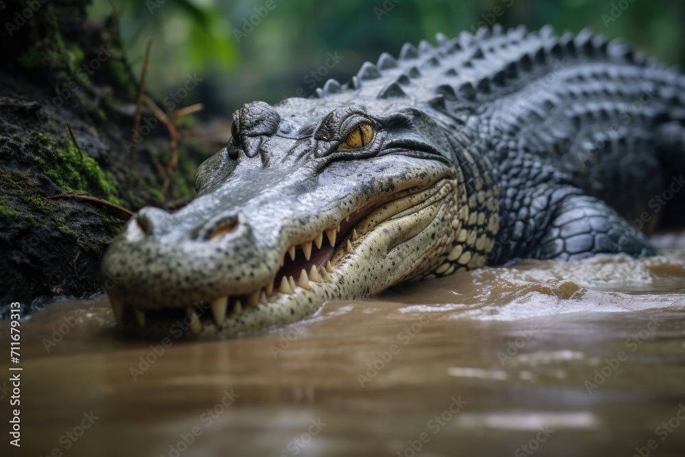 Australian crocodile in Daintree River, Queensland Australian crocodile in Daintree River, Queensland